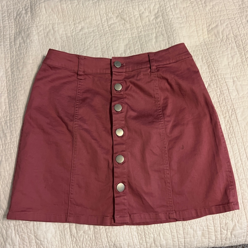 Pink button skirt